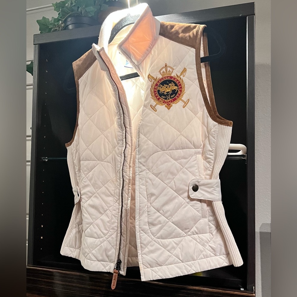 Ralph Lauren vest with suede details